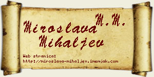 Miroslava Mihaljev vizit kartica